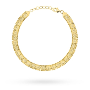 Bransoletka złota diamentowane kwadraty