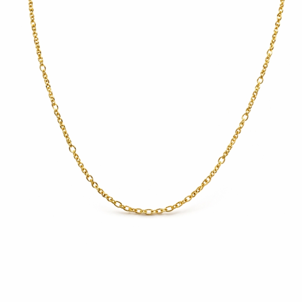 Srebrny łańcuszek złocony 14k splot Ankier 45cm