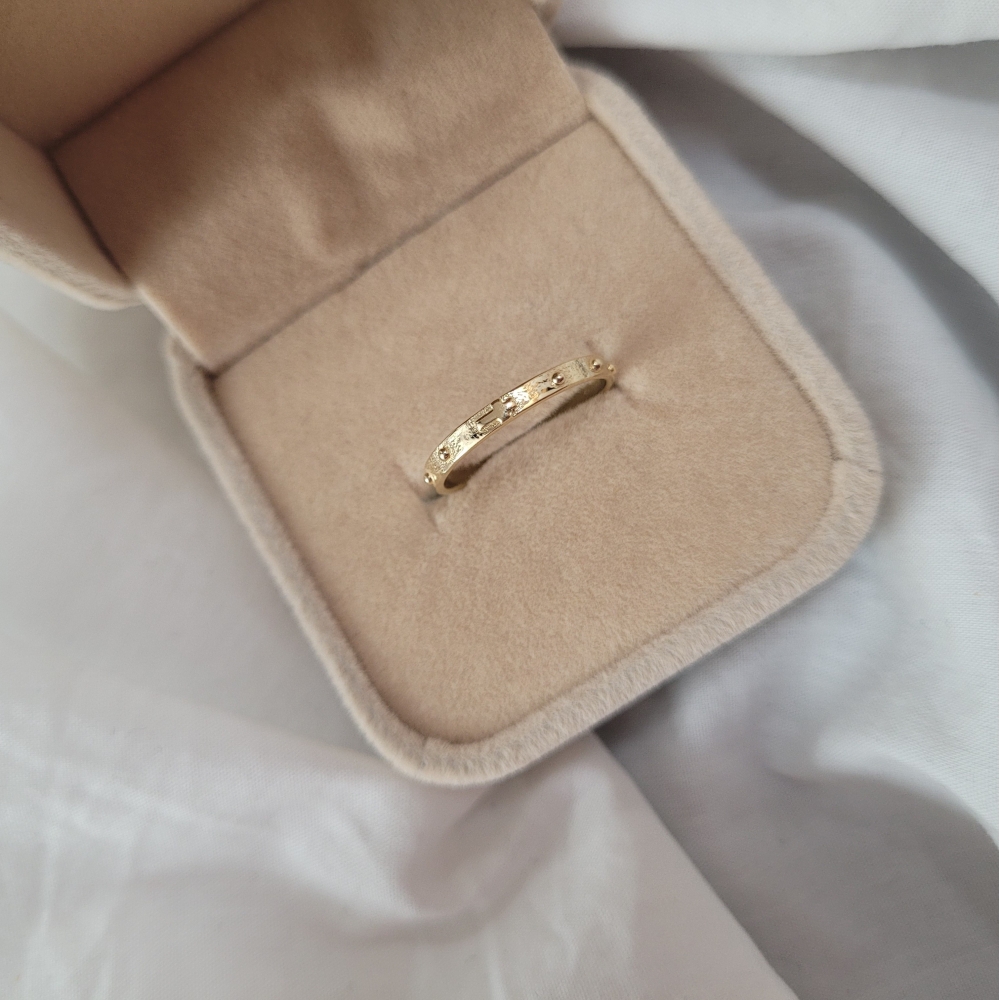 ELEGANTER GOLDENER ÖSENRING