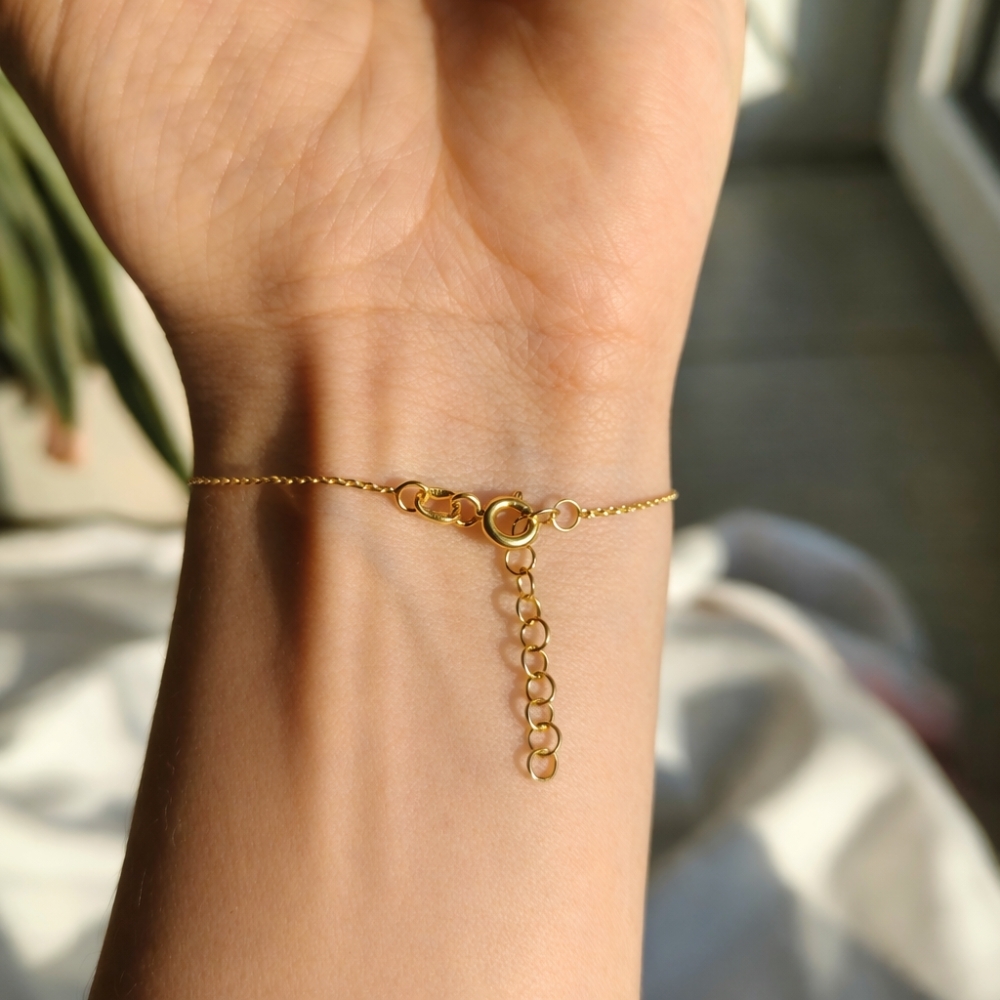 copy of Vergoldetes Armband schwarze Schnur INFINITY