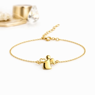 Vergoldetes Armband schwarze Saite INFINITY | ergold