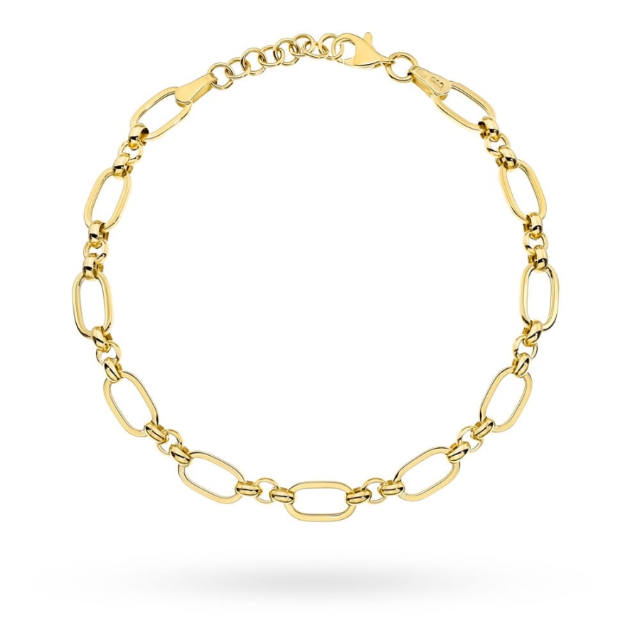 Bransoletka złota ogniwa i kółeczka