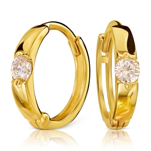 Goldene Ohrringe Kleine Blumen K3.2375 | ergold