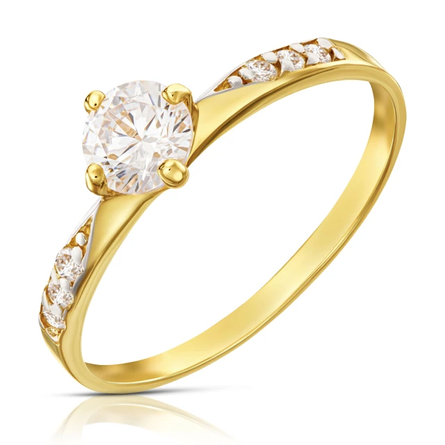 Gold Ring Zirkonie Nur eins