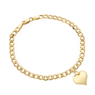 Bransoletka złote serce na pancerce