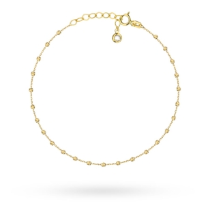 Bransoletka złota delikatne diamentowane kuleczki