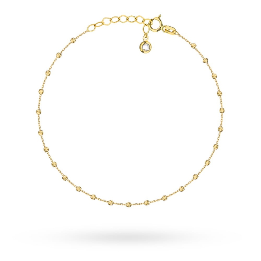 Bransoletka złota delikatne diamentowane kuleczki