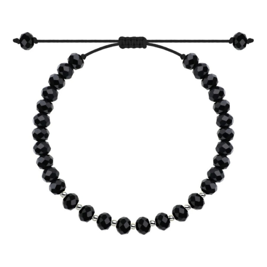 Bransoletka srebrne kulki ONYKS SBS43| ERgold