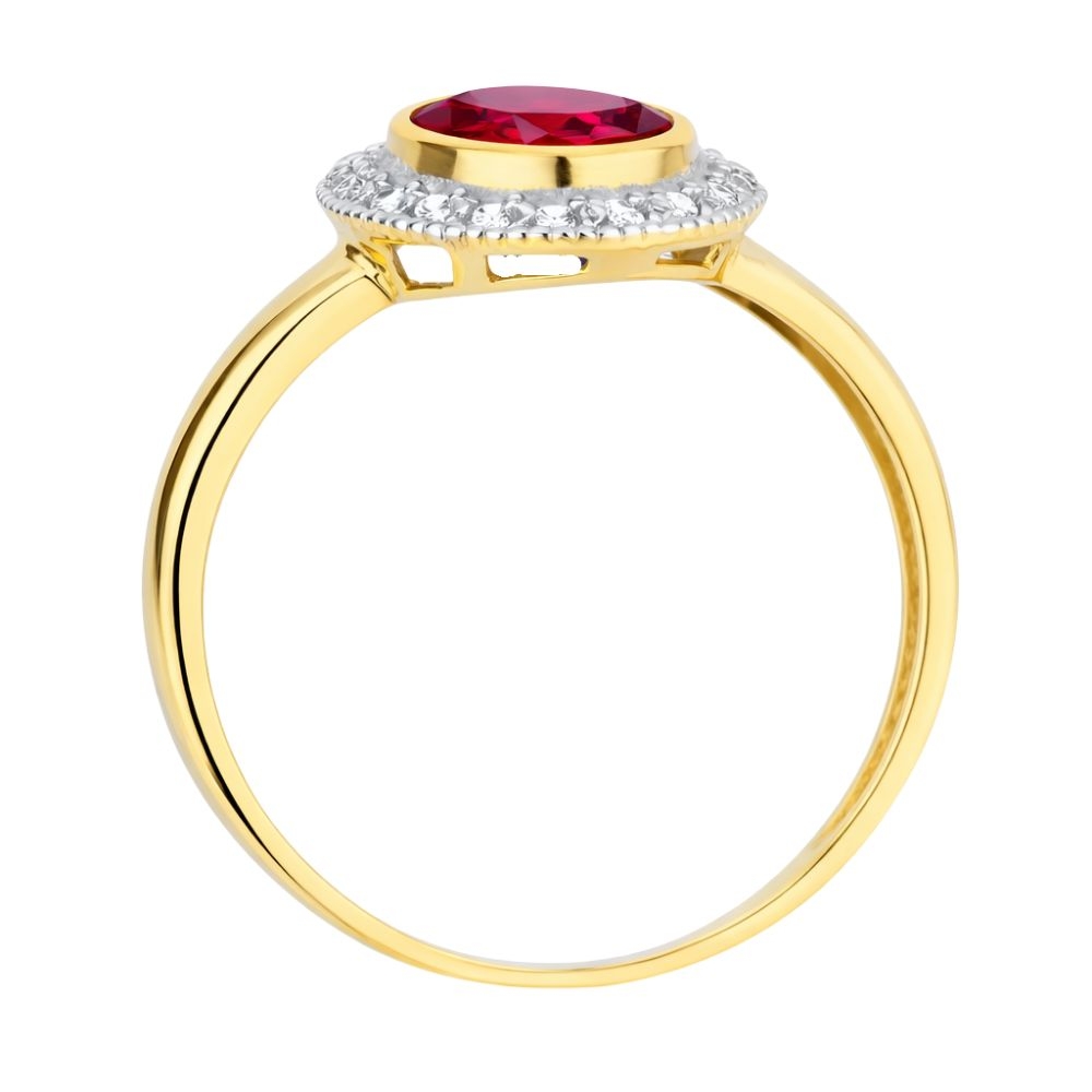 MODNY ZŁOTY PIERŚCIONEK CYRKONIE DUŻY KAMIEŃ