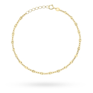 Bransoletka złota z diamentowanymi kółeczkami