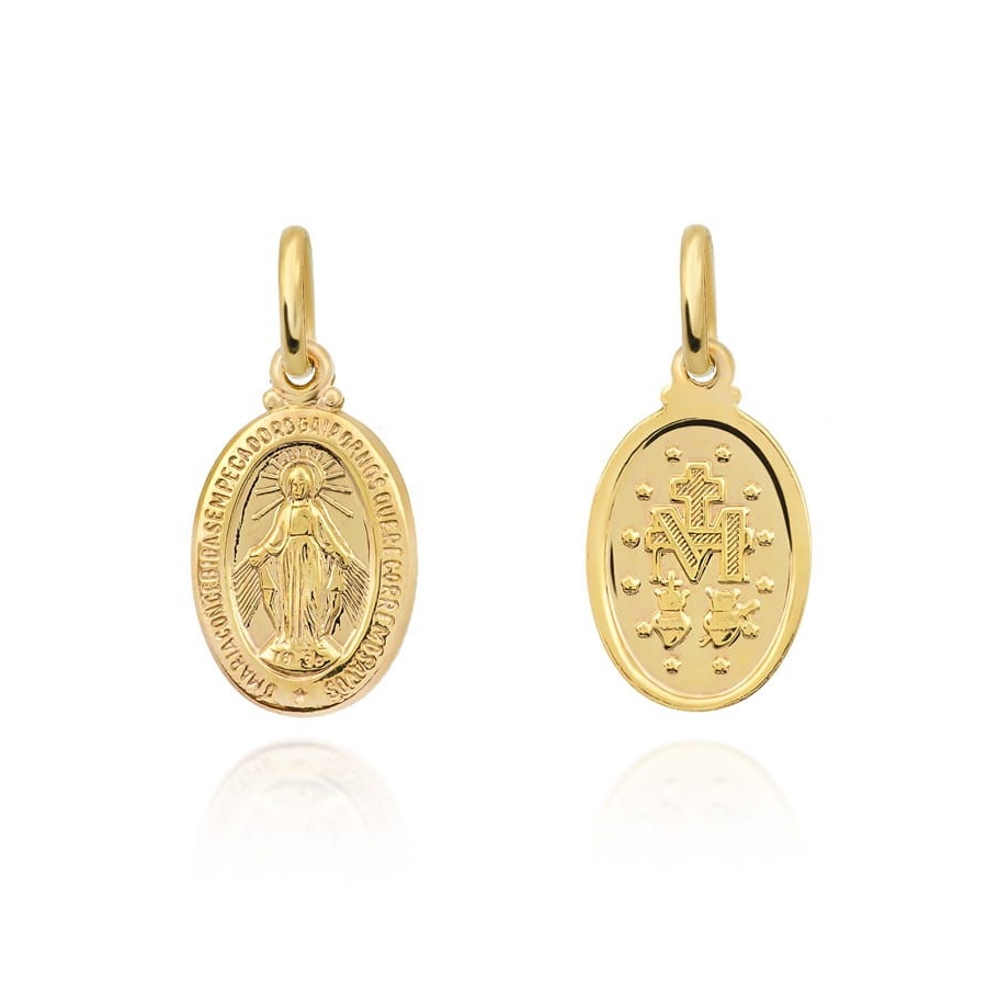 Cudowny Medalik złoty średni