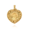 Medalik Matka Boska Częstochowska w ażurowym sercu