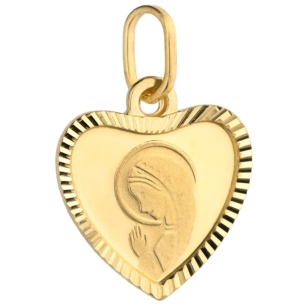 Medalik Matka Boska modląca się w sercu