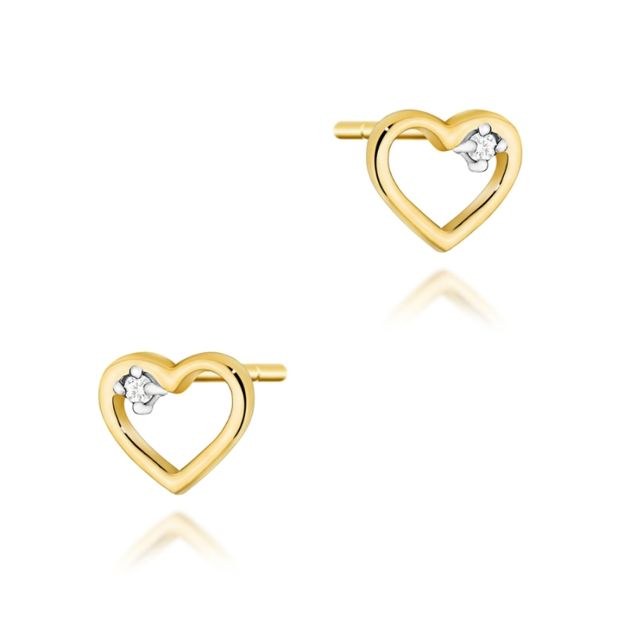 ZŁOTE KOLCZYKI Z BRYLANTEM | ERgold