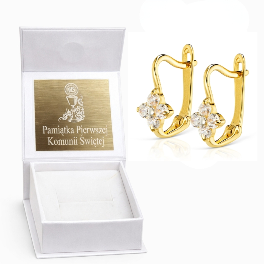 Goldene Ohrringe Kleine Blumen K3.2375 | ergold