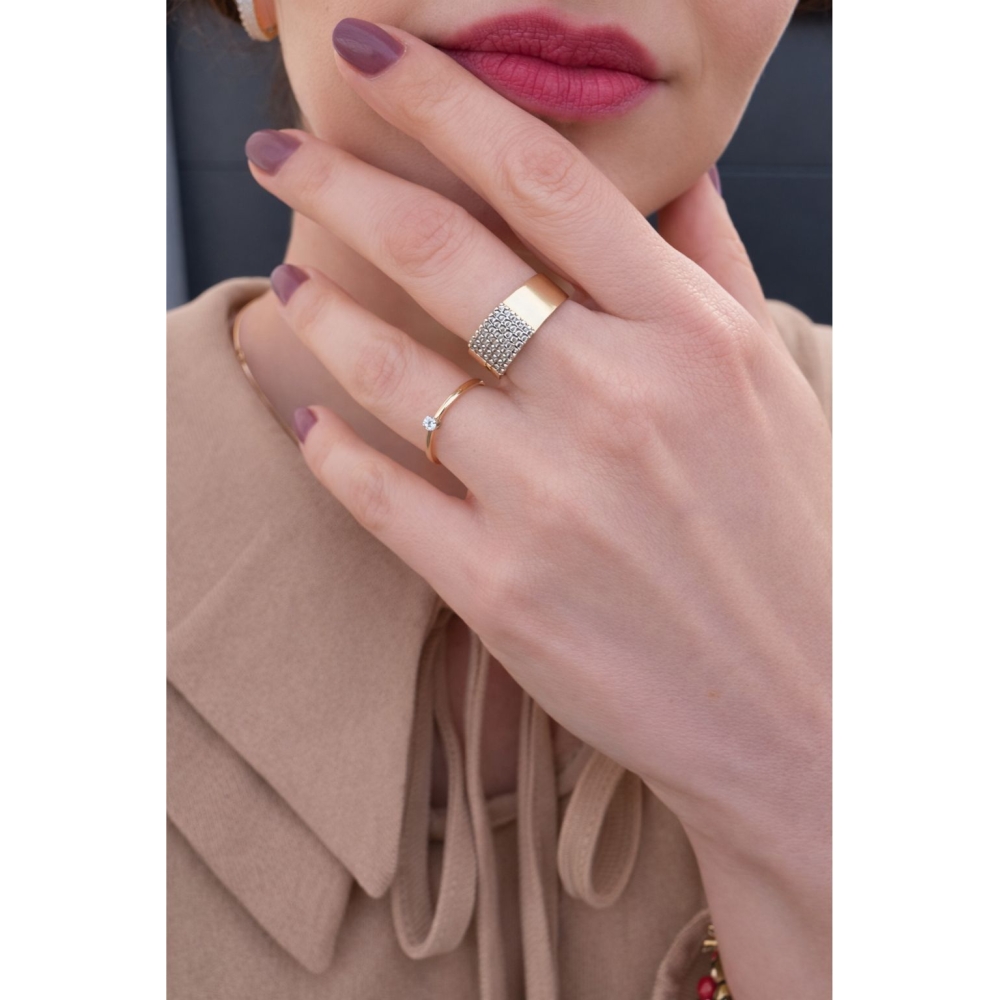 Pierścionek z cyrkonią zaręczynowy 333