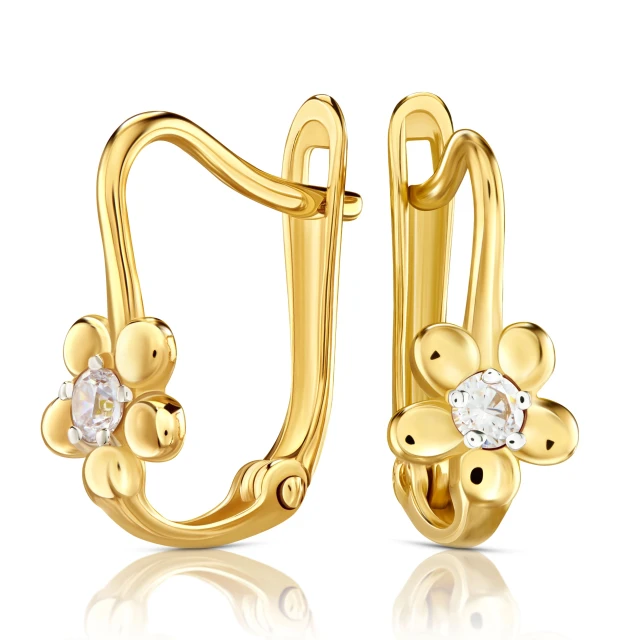 copy of Blumen Goldene Ohrringe