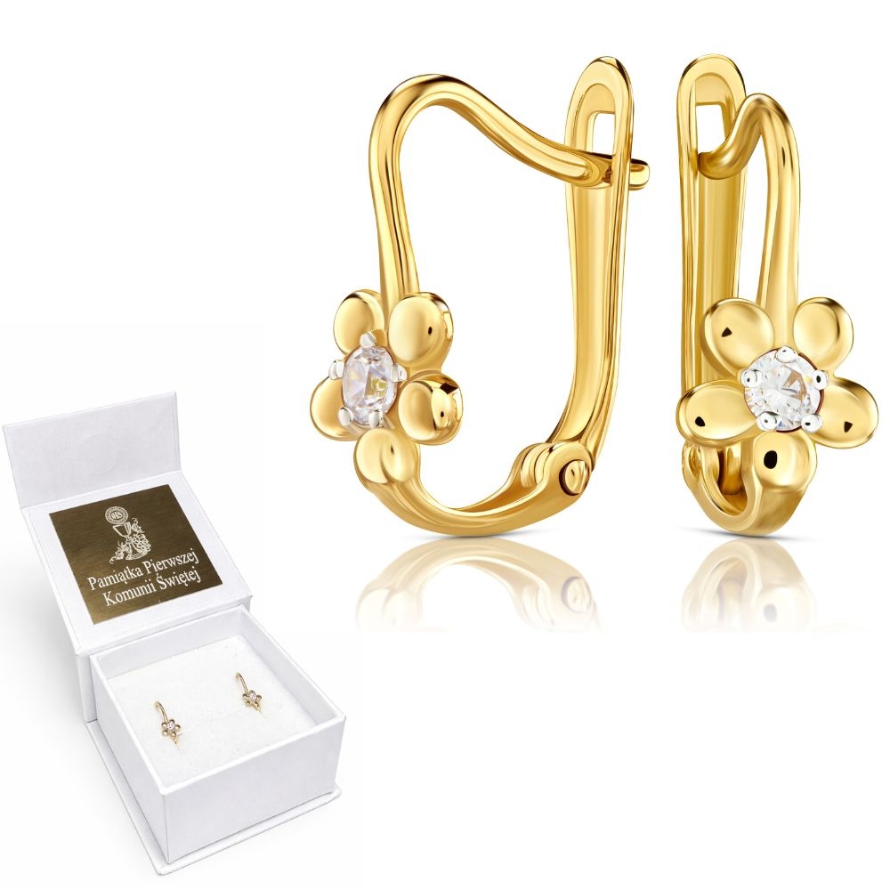 copy of Blumen Goldene Ohrringe