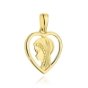Medalik złoty z wizerunkiem Matki Boskiej w serduszku