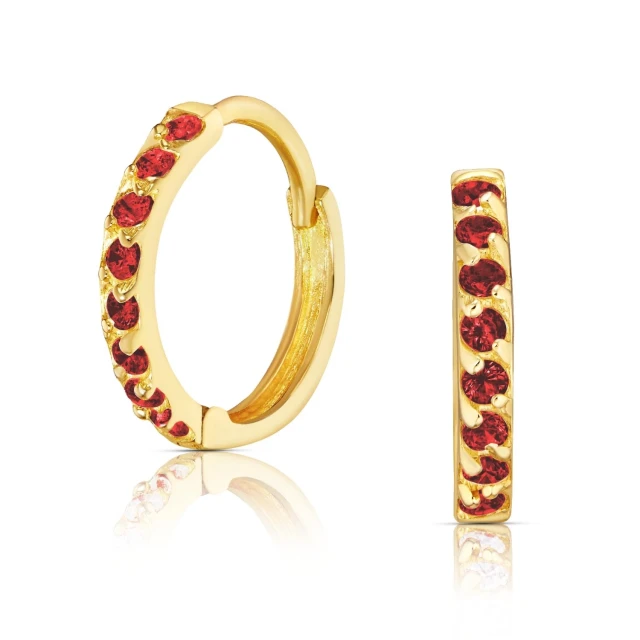 copy of Princess Sparkle Gold Rubin Ohrringe 585