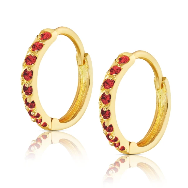 copy of Princess Sparkle Gold Rubin Ohrringe 585