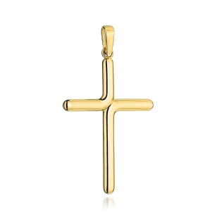 Krzyżyk złoty gładki zaokrąglony