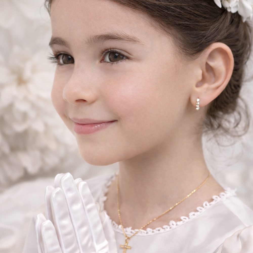 Kolczyki złote 585 na Komunię