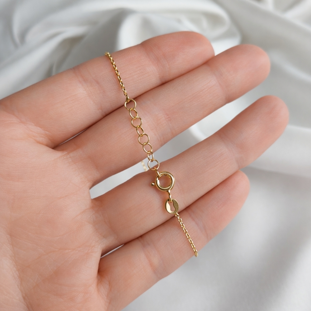 Srebrna pozłacana 14k bransoletka małe kółeczka