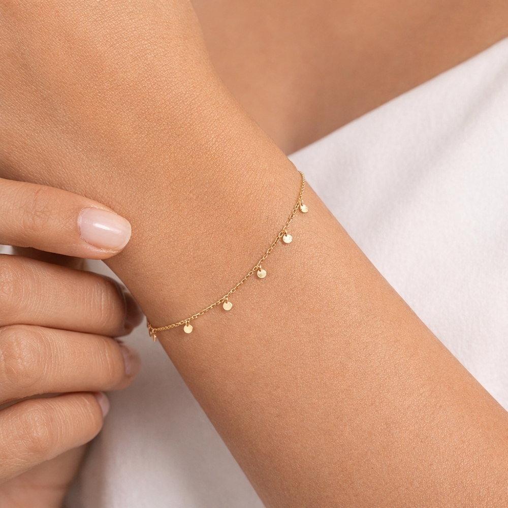 copy of Vergoldetes Armband schwarze Schnur INFINITY