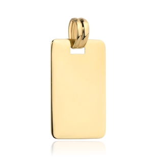 Zawieszka wisiorek gładki prostokąt pod grawer pr. 585