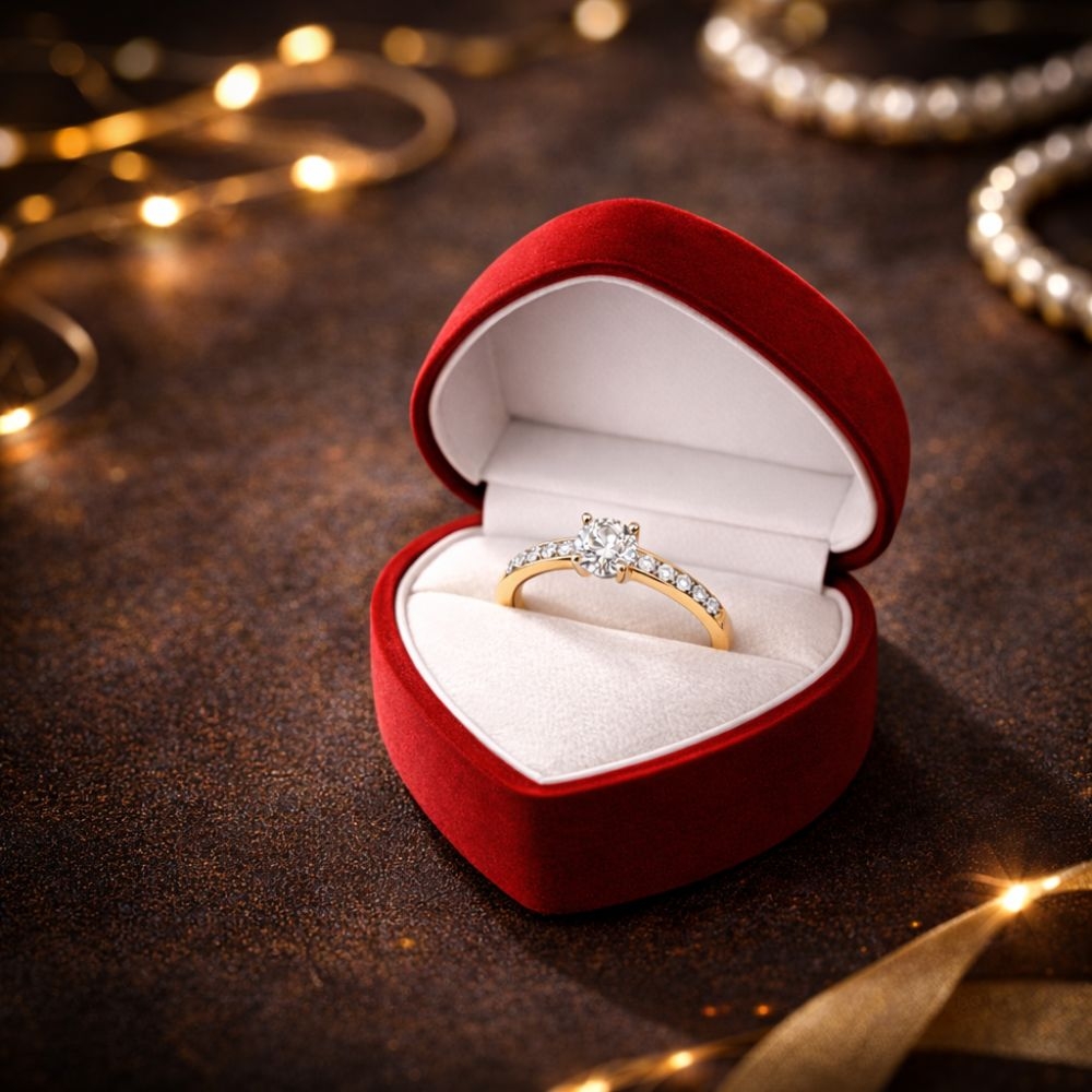 Gold Ring Asymmetrisch Schönes Muster