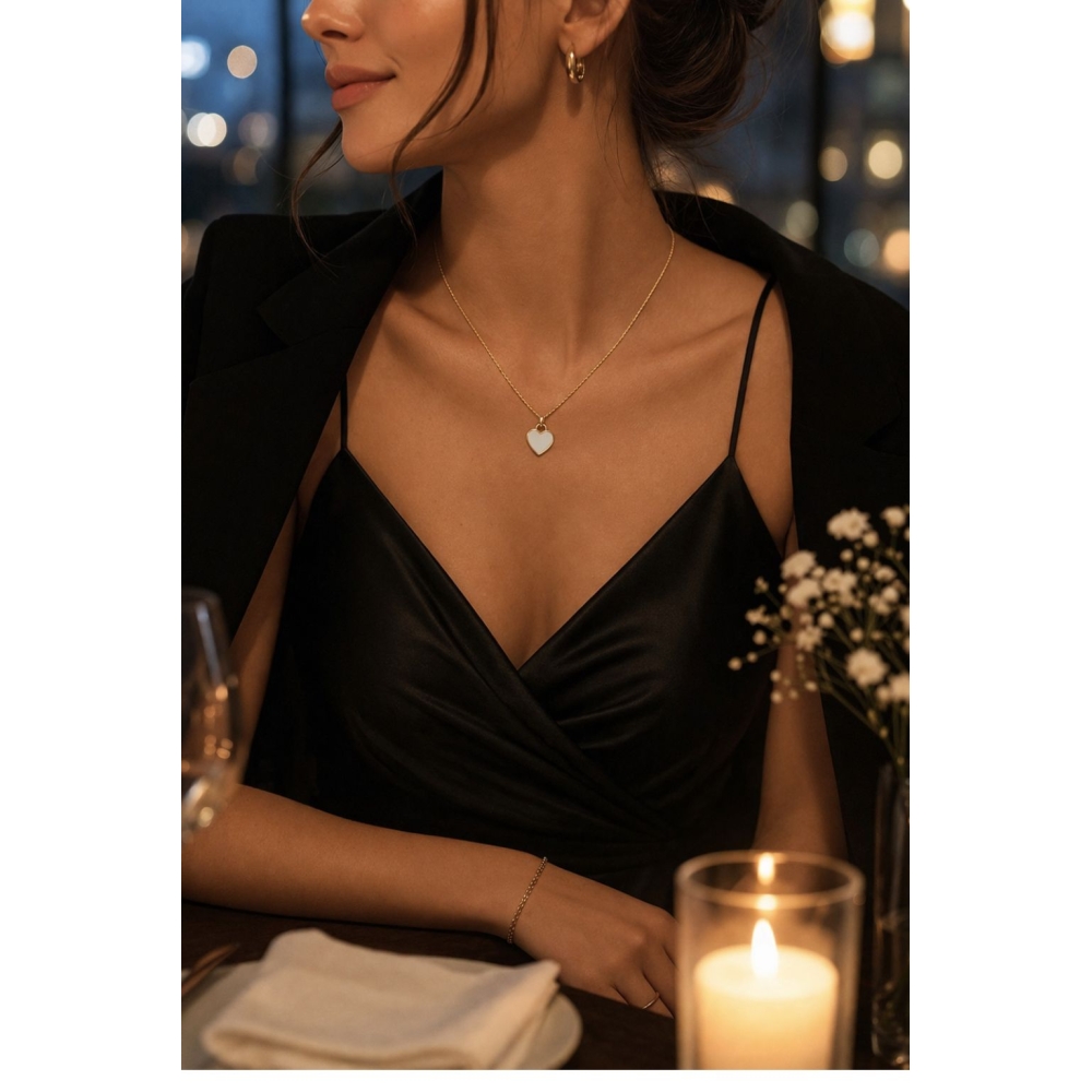 Złota zawieszka 585 w kształcie serca