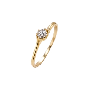 Schöner Goldring mit Zirkonia-Öse P1.137P | ergold