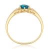 Gold Ring Zirconie Nur ein Smaragd | ergold