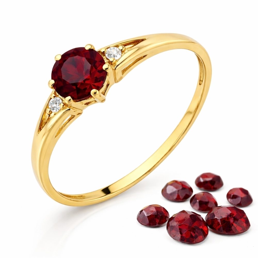 copy of Gold Ring Zirkonie nur ein Smaragd