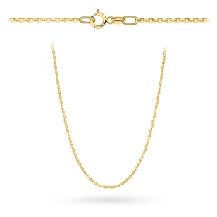 Łańcuszek złoty - splot rolo diamentowany 50 cm pr. 375