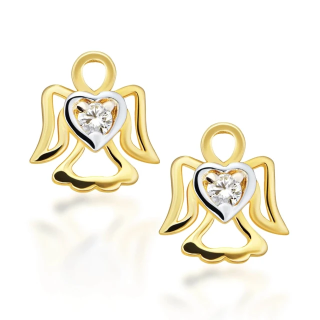 copy of Goldene Ohrringe mit Zirkonia ANGELS