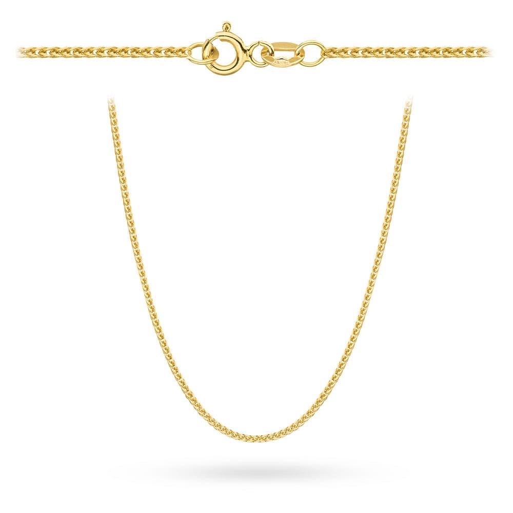 Łańcuszek złoty pr. 375 - splot lisi ogon 50 cm