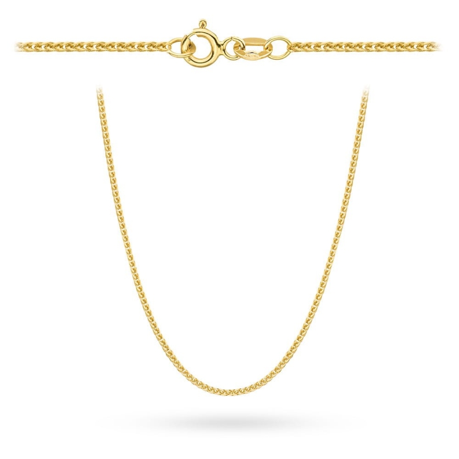 Łańcuszek złoty pr. 375 - splot lisi ogon 50 cm