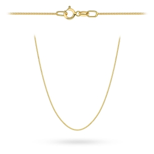 Łańcuszek złoty pr. 375 - splot pancerka gładka 38 cm super lekki