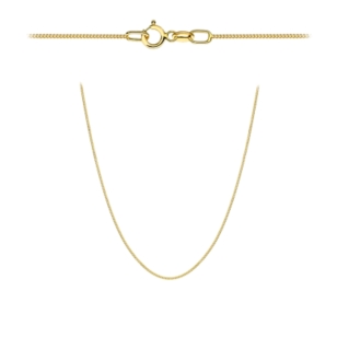 Łańcuszek złoty pr. 375 - splot pancerka gładka 50 cm super lekki
