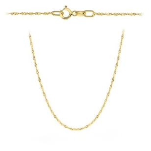 Łańcuszek złoty - splot singapure 40 cm pr. 585