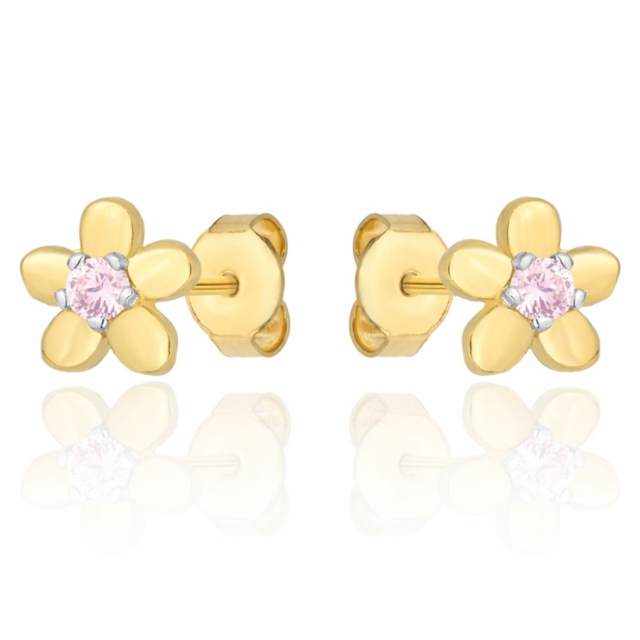 GOLDENE OHRRINGE STRASSSTEINE BLUMEN K2.1179p | ergold