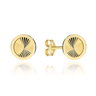 Kolczyki złote kółka w gładkiej oprawie pr. 375