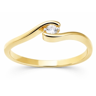 Zarter asymmetrischer Goldring P3.1518 | ergold