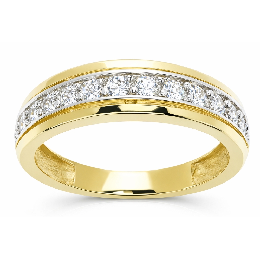 GOLDRING MIT STEINEN 585