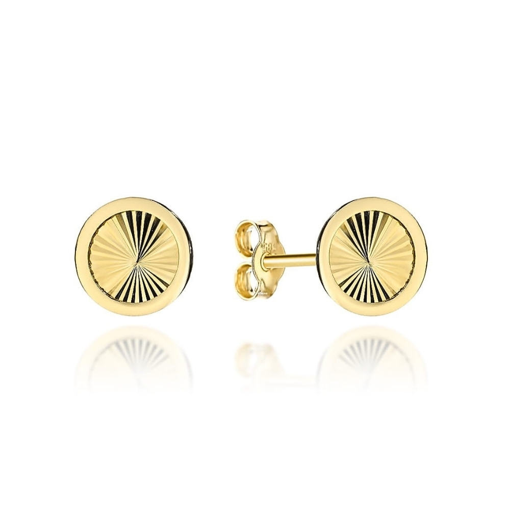 Kolczyki złote kółka w gładkiej oprawie