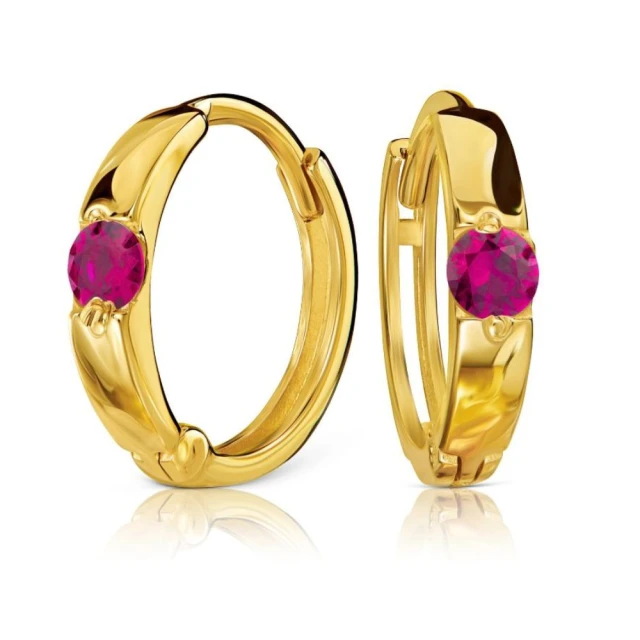 Złote kolczyki dla dziewczynki 333 Komunia Chrzest Prezent