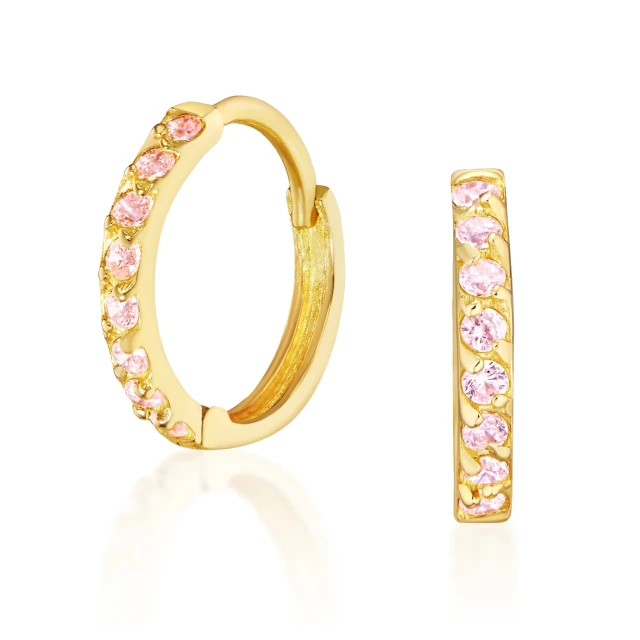 copy of Princess Sparkle Gold Ohrringe Rosa Steine 585