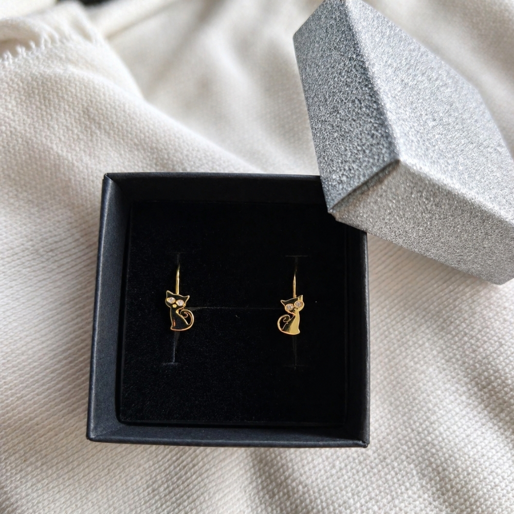 copy of Ohrringe aus vergoldetem Silber "Charm of the Night"